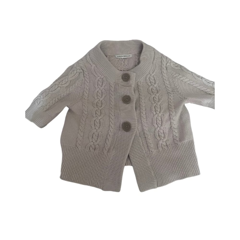 Banana Republic Knit Cropped Short-sleeve Cardigan XS